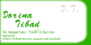 dorina tibad business card